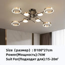 Modern gold plated luxury chandelier living room crystal light ring