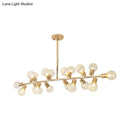 Modern gold prismatic glass island ceiling light – dining room