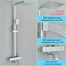 Modern gold rainfall shower faucet set bathroom thermostatic mixer