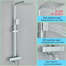 Modern gold rainfall shower faucet set bathroom thermostatic mixer
