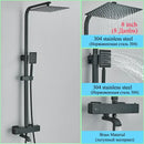 Modern gold rainfall shower faucet set bathroom thermostatic mixer