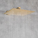 Modern gold rainfall shower system with handheld sprayer bathroom set