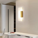 Modern gold rectangular acrylic wall sconce hallway bulb included