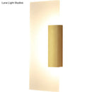 Modern gold rectangular acrylic wall sconce hallway bulb included