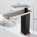 Modern gold rectangular brass basin faucet bathroom mixer tap