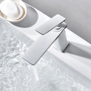 Modern gold rectangular brass basin faucet bathroom mixer tap