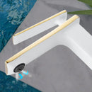 Modern gold rectangular brass basin faucet bathroom mixer tap