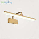 Modern gold rectangular led vanity lights bathroom wall lamp