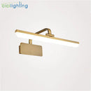 Modern gold rectangular led vanity lights bathroom wall lamp