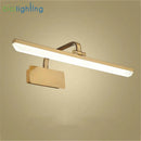 Modern gold rectangular led vanity lights bathroom wall lamp