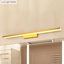 Modern gold rectangular led vanity sconce bathroom wall light