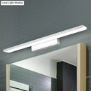 Modern gold rectangular led vanity sconce bathroom wall light