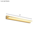 Modern gold rectangular led wall sconce bedroom acrylic shade
