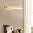Modern gold rectangular led wall sconce bedroom acrylic shade