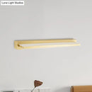 Modern gold rectangular led wall sconce bedroom acrylic shade
