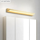 Modern gold rectangular led wall sconce bedroom acrylic shade