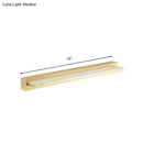 Modern gold rectangular led wall sconce bedroom acrylic shade