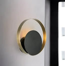 Modern gold ring ball g4 round wall lamp black & white bedroom sconce