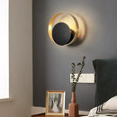 Modern gold ring ball g4 round wall lamp black & white bedroom sconce