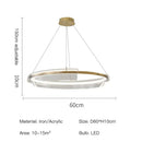 Modern gold ring chandelier dining room pendant light