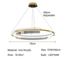 Modern gold ring chandelier dining room pendant light