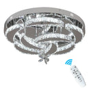 Modern gold ring crystal drop chandelier dining room bee pendant