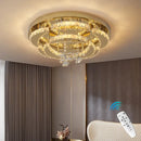 Modern gold ring crystal drop chandelier dining room bee pendant