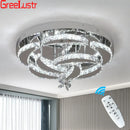 Modern gold ring crystal drop chandelier dining room bee pendant