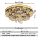 Modern gold ring crystal drop chandelier dining room bee pendant