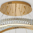 Modern gold ring decorbites crystal led chandelier living room light