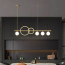 Modern gold ring elegant chandelier dining room pendant light