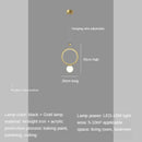 Modern gold ring led pendant light for kitchen island