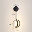 Modern gold ring led wall lamp for bedroom and living room