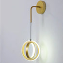 Modern gold ring led wall lamp for bedroom and living room