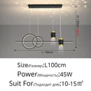 Modern gold ring pendant light for dining room