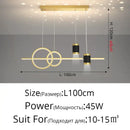 Modern gold ring pendant light for dining room