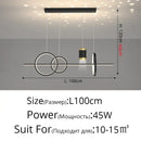 Modern gold ring pendant light for dining room