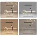 Modern gold ring pendant light for dining room