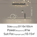 Modern gold ring pendant light for dining room