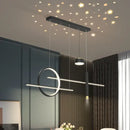 Modern gold ring pendant light for dining room
