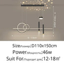 Modern gold ring pendant light for dining room