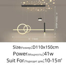 Modern gold ring pendant light for dining room