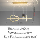 Modern gold ring pendant light for dining room
