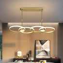 Modern gold ring pendant light – kitchen warm white led fixture