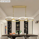 Modern gold ring pendant light – kitchen warm white led fixture