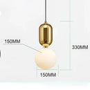 Modern gold ring pendant light with frosted glass for living room