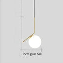 Modern gold ring pendant light with frosted glass for living room