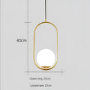 Modern gold ring pendant light with frosted glass for living room