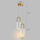 Modern gold ring pendant lights dining room minimalist led fixture