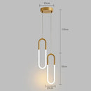 Modern gold ring pendant lights dining room minimalist led fixture